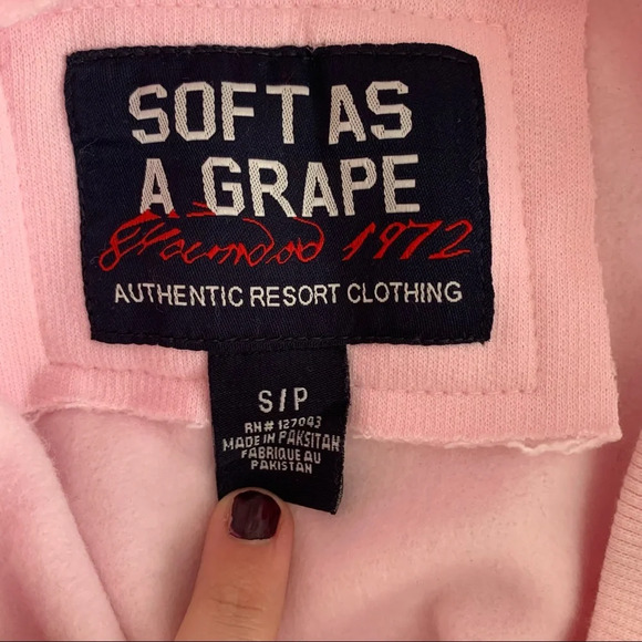 Soft as a Grape pink flip flop resort crew neck pullover S - Picture 4 of 6